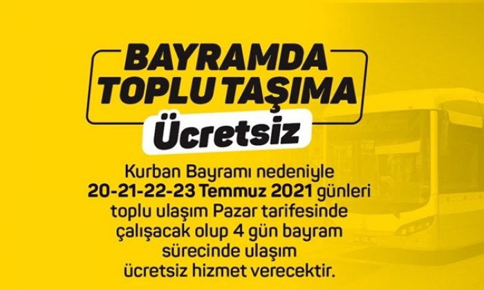 Bayramda Toplu Ulaşım Ücretsiz