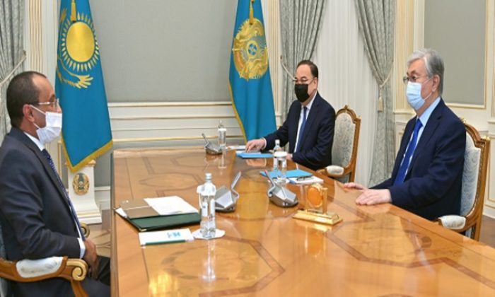 The President receives the UAE Ambassador to Kazakhstan