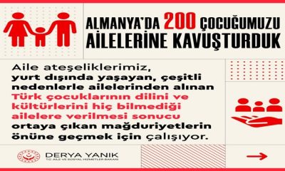 Bakanımız Yanık: Ataşeliklerimizin desteği ile Almanya’da 200 çocuğumuz ailelerine kavuştu