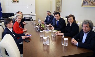 Премиерът Петков и представители на политическите партии от управляващата коалиция проведоха среща с председателя на ЕК Урсула фон дер Лайен