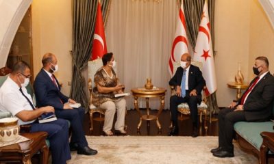 Cumhurbaşkanı Ersin Tatar, Doç. Dr. Neriman Saygılı ve Yrd. Doç. Dr. Muharrem Özdemir’i kabul ederek görüştü