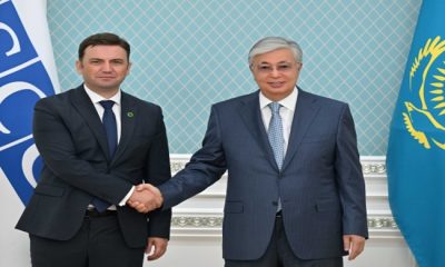 Cumhurbaşkanı Kasım-Jomart Tokayev, AGİT Dönem Başkanı ve Kuzey Makedonya Cumhuriyeti Dışişleri Bakanı Buyar Osmani’yi kabul etti