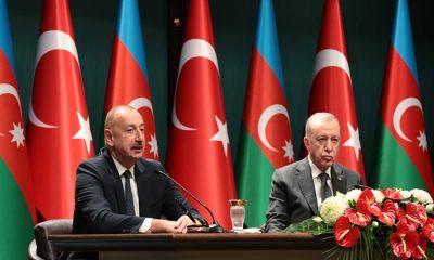 Azerbaycan ve Türkiye Cumhurbaşkanları basına açıklamalarda bulundu
